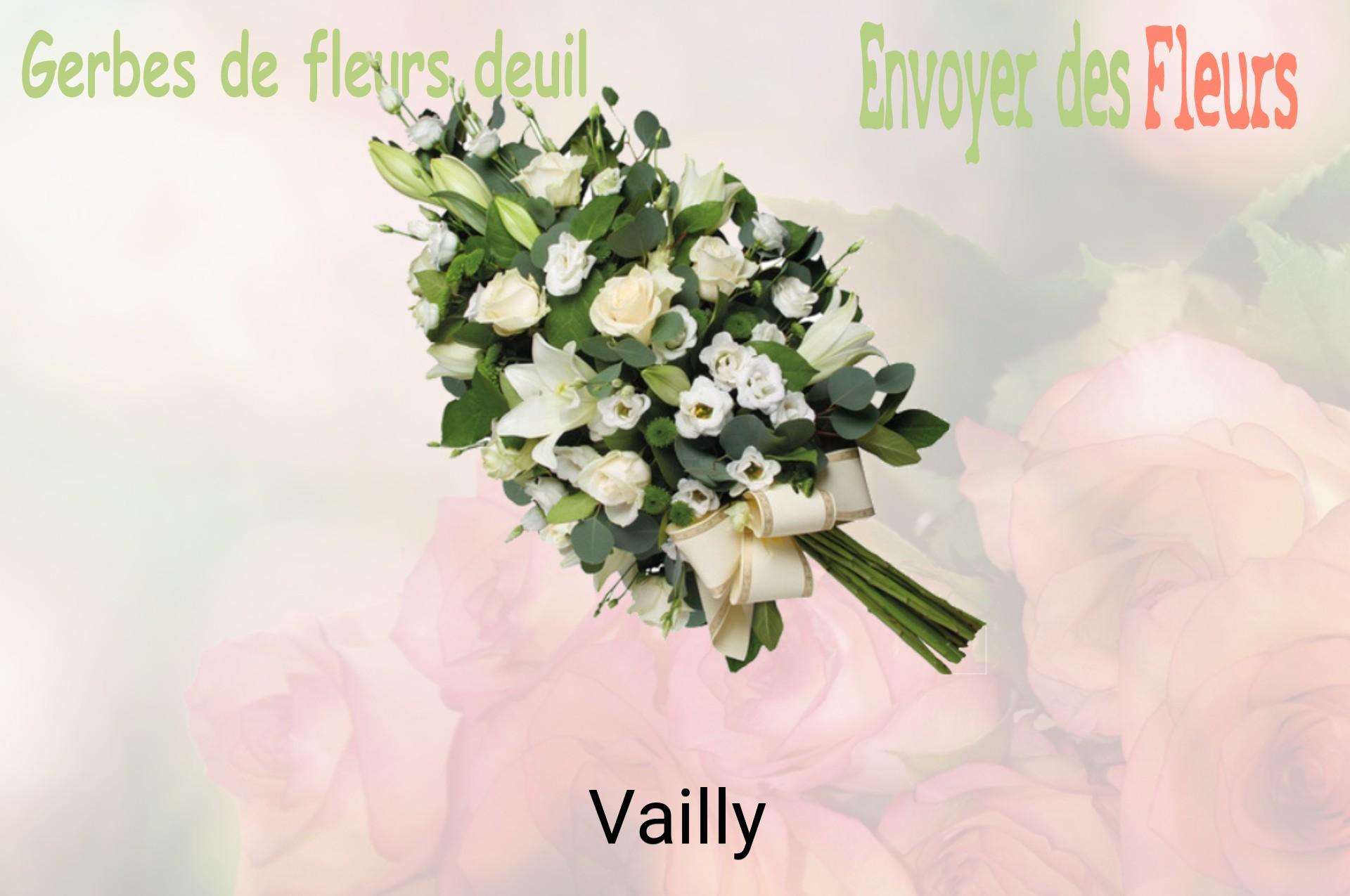 Gerbe de fleurs de deuil livrée à Vailly